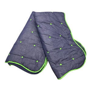 kate spade new york King Pillow Shams Set of 2 Navy Green Dot NWOT